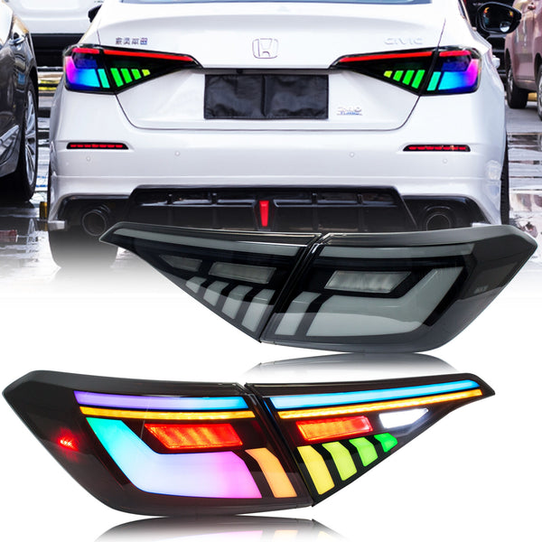 RGB V2 Tail Lights for Honda Civic 11th Gen 2022 2023 2024 Sedan