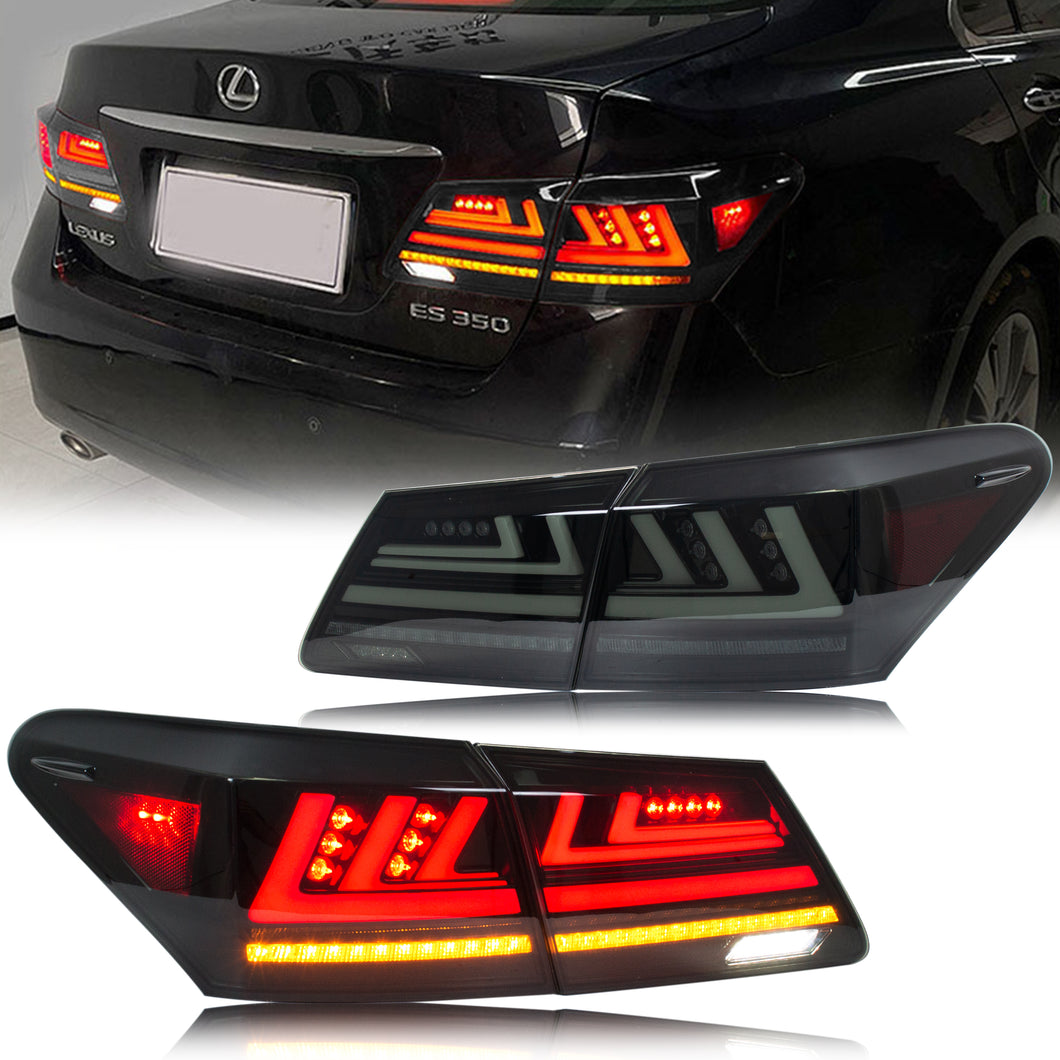 inginuity time LED Tail Lights for Lexus ES350 5th GEN 2007-2012 Sequential Signal Start-up Animation Rear Lamps