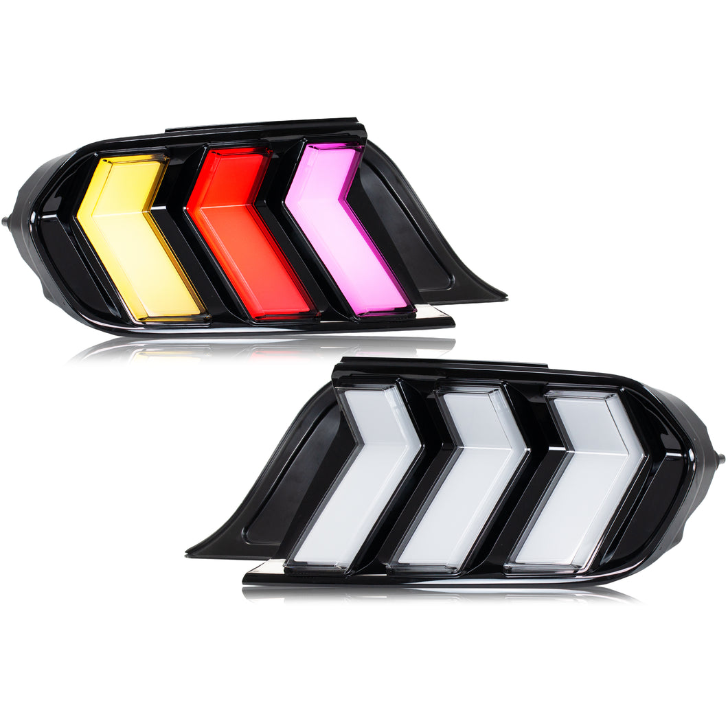 inginuity time LED 2023+ Tail Lights for Ford Mustang 2015-2022 6th GEN 5 Modes Start-up Animation Sequential Signal Rear Lamps Assembly