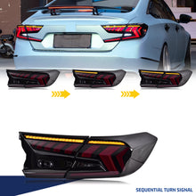 Load image into Gallery viewer, inginuity time LED Tail Lights for Honda Accord 2018-2023 10th Gen Start-up Animation Sequential Turn Signal Rear Lamps Assembly