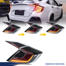 Load image into Gallery viewer, inginuity time LED Tail Lights for Honda Civic 2016-2021 10th Gen Sedan Clear Start-up Animation Sequential Turn Signal Rear Lamps Assembly