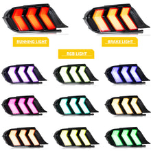 Load image into Gallery viewer, inginuity time LED 2023+ Tail Lights for Ford Mustang 2015-2022 6th GEN 5 Modes Start-up Animation Sequential Signal Rear Lamps Assembly