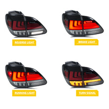 Load image into Gallery viewer, inginuity time LED Tail Lights for Lexus RX300 1997-2002 Start-up Animation Sequential Turn Signal Rear Lamps Assembly