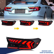 Load image into Gallery viewer, inginuity time LED Tail Lights for Honda Accord 2018-2023 10th Gen Start-up Animation Sequential Turn Signal Rear Lamps Assembly