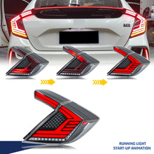 Load image into Gallery viewer, inginuity time LED Tail Lights for Honda Civic Hatchback 2016-2021 10th Gen Type-R Clear Start-up Animation Sequential Turn Signal Rear Lamps Assembly