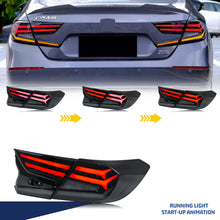 Load image into Gallery viewer, inginuity time LED RGB Tail Lights For Honda Accord 2018-2024 10th Gen Start-up Animation Sequential Turn Signal Rear Lamps Assembly