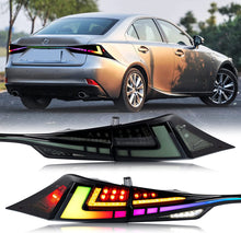 Load image into Gallery viewer, inginuity time LED RGB Tail Lights &amp; Middle Lamp for Lexus IS250 IS350 ISF IS200t IS300 2014-2020 3IS 3D Rear Lamps APP Control Start-up Animation Sequential Turn Signal Facelift Accessary Assembly
