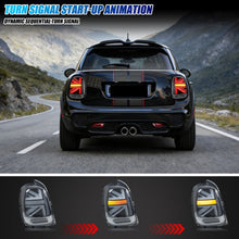 Load image into Gallery viewer, inginuity time LED Tail Lights for BMW Mini Cooper F55 F56 F57 2014-2023 S Sequential Turn Signal Union Jack Black Rear Lamps Assembly