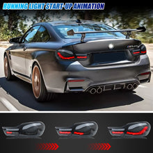 Load image into Gallery viewer, inginuity time LED Tail Lights for BMW 4-Series M4 F32 F82 F36 2014-2020 Coupe Convertible Start-up Animation Sequential Turn Signal Black GTS Rear Lamps Assembly