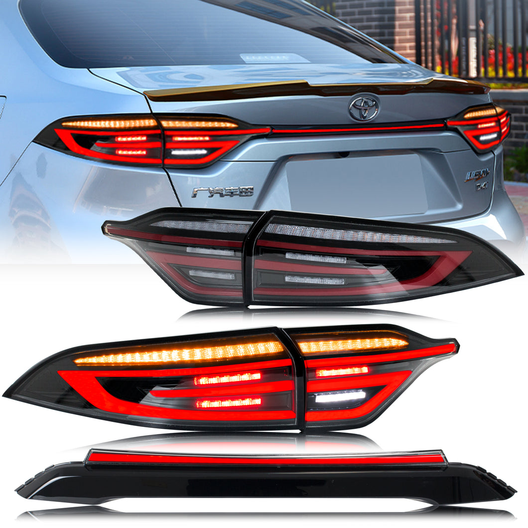 inginuity time LED Porsche Tail Lights & Center Lamp for Toyota Corolla E210 12th Gen 2020-2024 Sedan Start-up Animation Sequential Signal Rear Lamps Middle Light Accessary