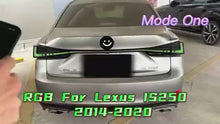 Load and play video in Gallery viewer, inginuity time LED RGB Tail Lights &amp; Middle Lamp for Lexus IS250 IS350 ISF IS200t IS300 2014-2020 3IS 3D Rear Lamps APP Control Start-up Animation Sequential Turn Signal Facelift Accessary Assembly
