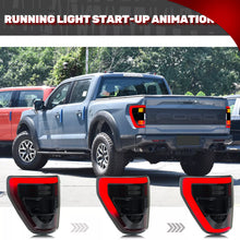 Load image into Gallery viewer, inginuity time LED Tail Lights for Ford F-150 Lariat Raptor Platinum P702 14th Gen 2021 2022 2023 2024 Start-up Animation Sequential Turn Signal Rear Lamps Assembly