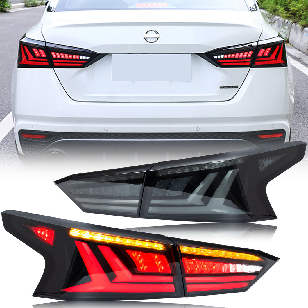 inginuity time LED Tail Lights for Nissan Altima 2019-2024 Start-up Animation Sequential Signal Rear Lamps Assembly
