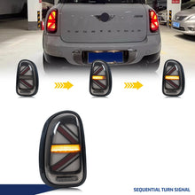 Load image into Gallery viewer, inginuity time LED Tail Lights for Mini Cooper Countryman 2011-2016 R60 Cooper S Sequential Turn Signal Black Rear Lamps Assembly