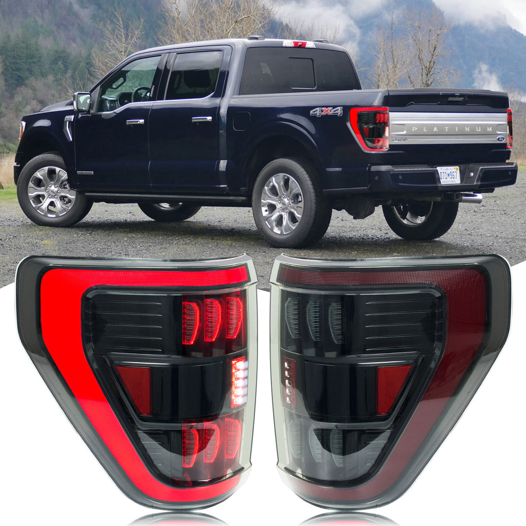 inginuity time LED Tail Lights for Ford F150 F-150 2021 2022 2023 XLT Raptor Lariat Kingranch Compatible with Blind Spot Monitor System