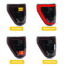 Load image into Gallery viewer, inginuity time LED Tail Lights for Ford F-150 XL STX P702 14th Gen 2021 2022 2023 Start-up Animation Sequential Turn Signal Rear Lamps Assembly