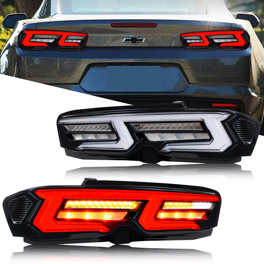 inginuity time LED Tail Lights for Chevrolet Chevy Camaro 2019-2024 LS LT RS SS ZL1 6th Gen Start-up Animation Sequential Indicator Rear Lamps Assembly