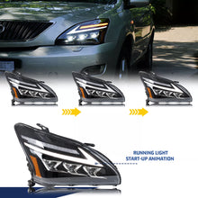 Load image into Gallery viewer, inginuity time LED Headlights for Lexus RX330 RX350 RX400h 2005-2009 Start-up Animation Sequential Turn Signal Front Lamps Assembly