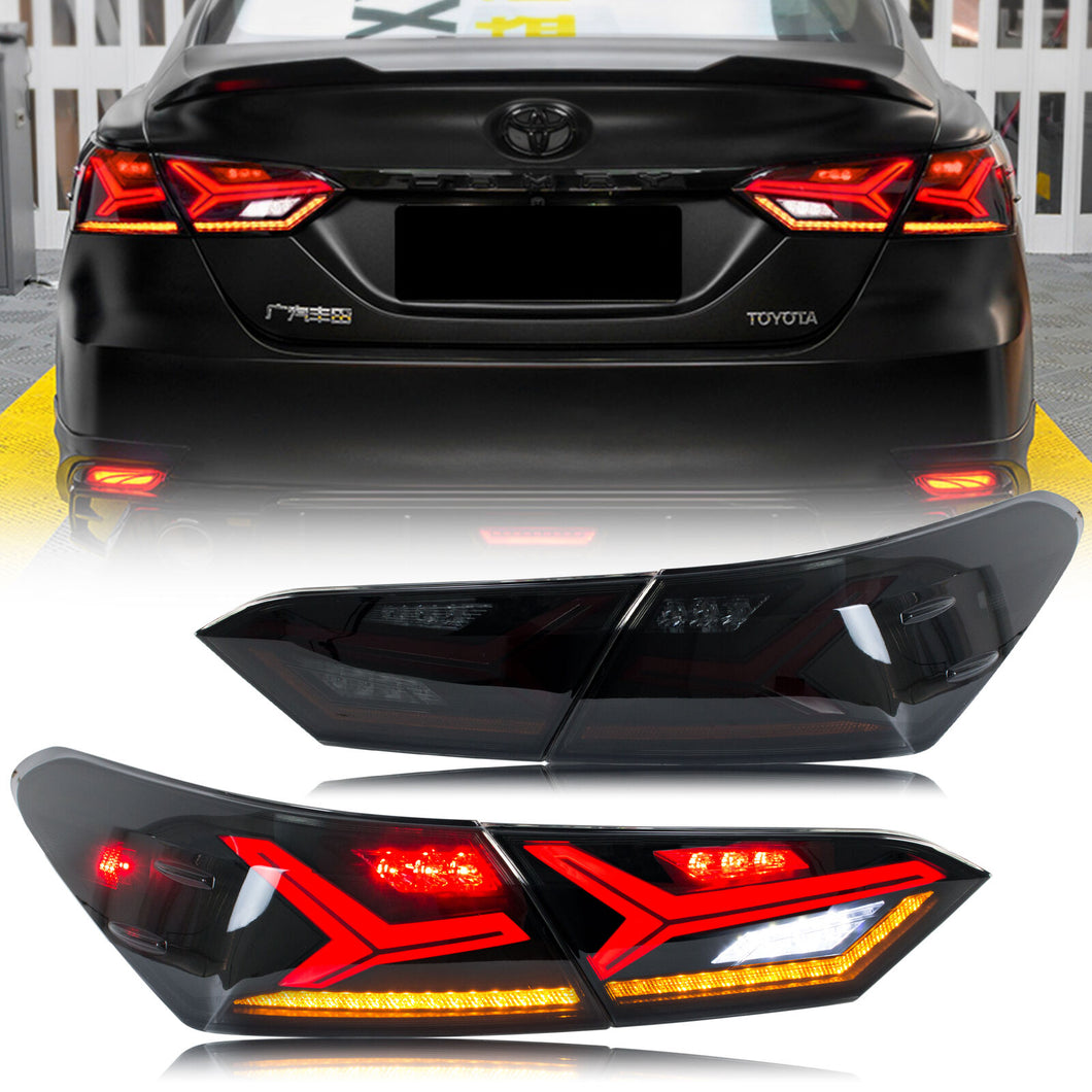 inginuity time LED Tail Lights for Toyota Camry 8th Gen 2018-2023 SE/XSE/LE/XLE/TRD Start-up Animation Sequential Signal Rear Lamps Assembly