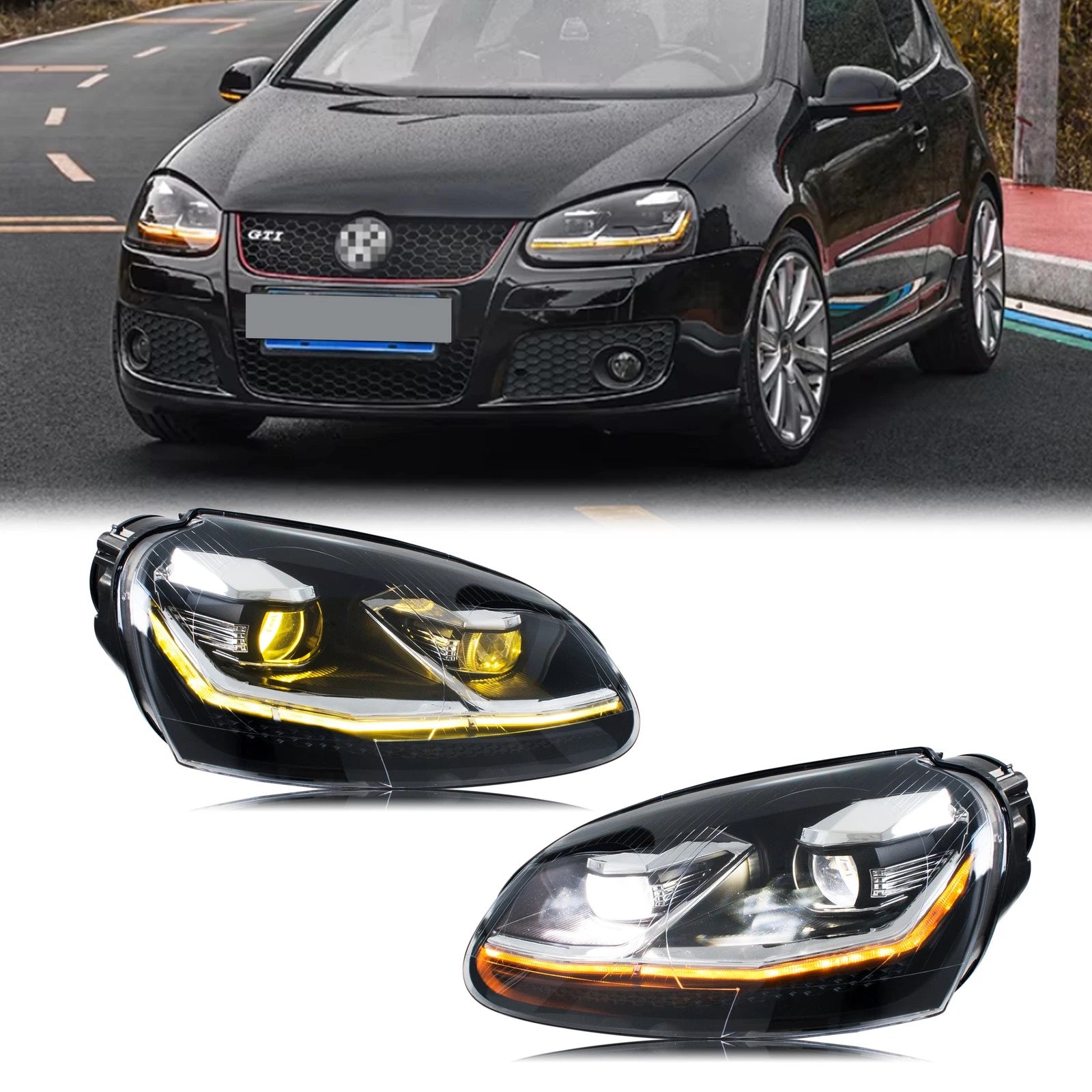 inginuity time LED GTI Headlights for Volkswagen VW Golf 5 MK5 V