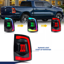 Load image into Gallery viewer, inginuity time LED RGB Tail Lights for Dodge Ram 1500 2500 3500 2009-2018 2019-2023 Classic Start-up Animation Rear Lamps Assembly