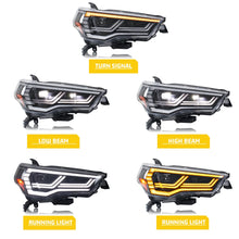 画像をギャラリービューアに読み込む, inginuity time LED Headlights for Toyota 4Runner 2014-2025 SR5 TRD 5th Gen Start-up Animation Sequential Turn Signal Bi-Xenon Projector Front Lamps Assembly