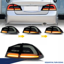 Cargar imagen en el visor de la galería, inginuity time LED Tail Lights for Honda Civic FD1 FD2 FD3 Type-R 8th Gen 2006-2011 Start-up Animation Sequential Turn Signal Rear Lamps Assembly
