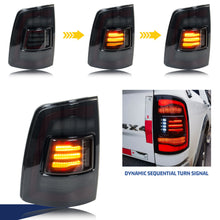 Load image into Gallery viewer, inginuity time LED Tail Lights for Dodge Ram 4th Gen 2009-2018 1500/2500/3500 Sequential Amber Turn Signal Start-up Animation Rear Lamps
