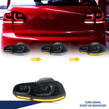 Load image into Gallery viewer, inginuity time LED R20 Tail Lights for Volkswagen VW Golf 6 MK6 MK VI 2008-2014 Sequential Turn Signal Black Rear Lamps Assembly