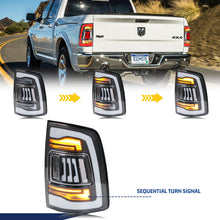 Load image into Gallery viewer, inginuity time LED Tail Lights for Dodge Ram 1500 2500 3500 2009-2018 4th Gen Start-up Animation Sequential Turn Signal Rear Lamps
