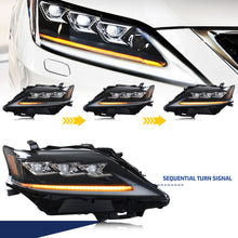 Load image into Gallery viewer, inginuity time LED Headlights for Lexus RX350 RX450h 2010-2015 F Sport Sequential Turn Signal Start-up Animation Front Lamps Assembly