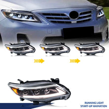 Load image into Gallery viewer, inginuity time LED Lexus Headlights for Toyota Corolla 2011 2012 2013 Start-up Animation Sequential Turn Signal Front Lamps Assembly