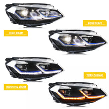 Load image into Gallery viewer, inginuity time LED Gti Headlights for Volkswagen VW Golf 7 MK VII 2015 2016 2017 Blue Line Front Lamps Assembly