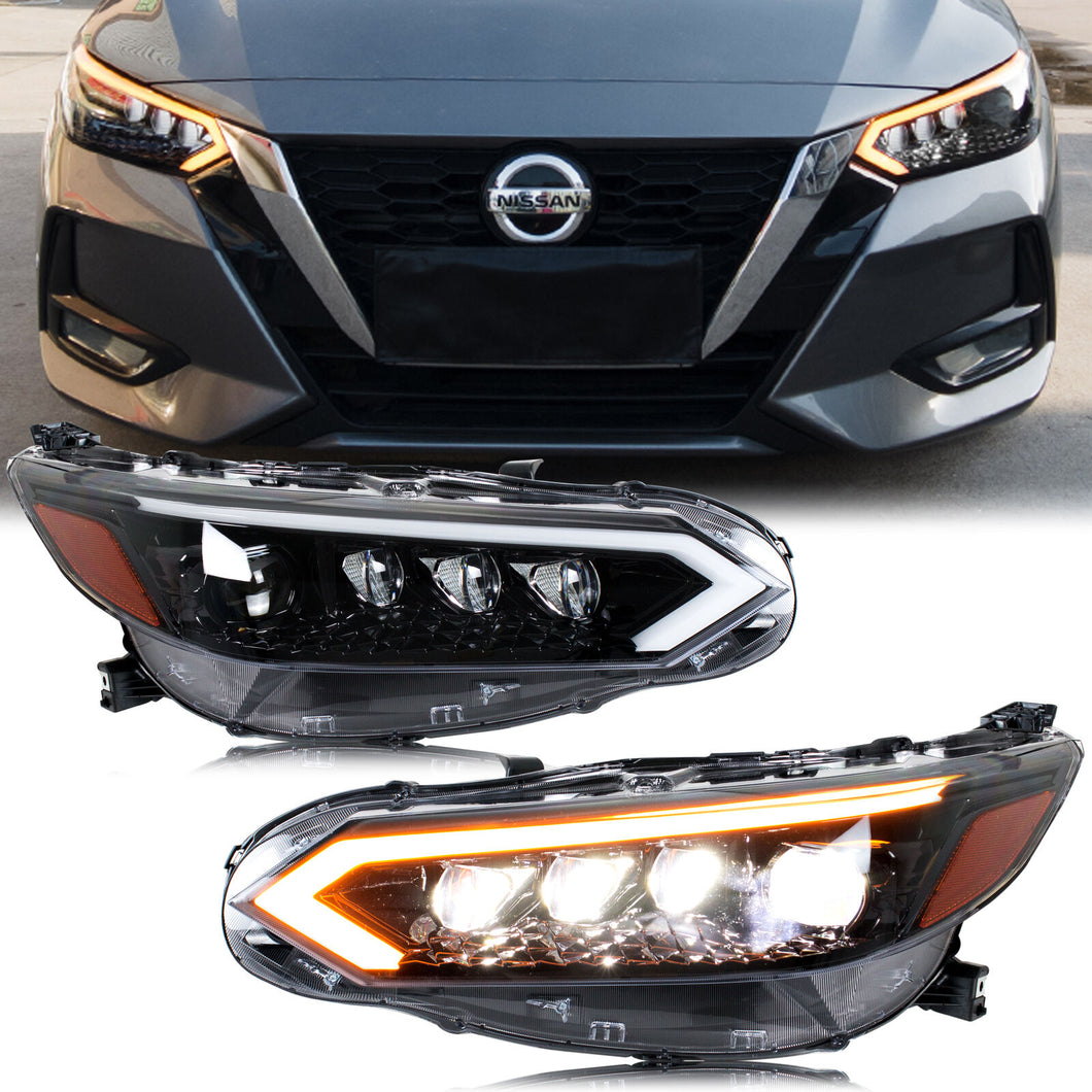 inginuity time LED Headlights for Nissan Sentra B18 2020 2021 2022 2023 SR SV Start-up Animation Sequential Signal Front Lamps Assembly