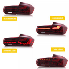 Load image into Gallery viewer, inginuity time LED GTS Tail Lights for BMW 3-Series F30 F80 M3 330i 325i 320i 2013-2018 Start-up Animation Sequential Turn Signal Red Rear Lamps Assembly