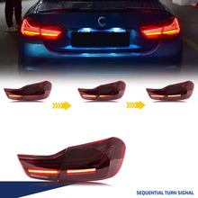 Load image into Gallery viewer, inginuity time LED Red RGB Tail Lights for BMW 4-Series M4 F32 F82 F36 2014-2020 Start-up Animation Sequential Turn Signal Rear Lamp Assembly