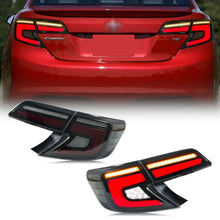 Load image into Gallery viewer, inginuity time LED Tail Lights for Toyota Camry 2012-2014 SE LE XLE Sequential Turn Signal Start-up Animation Black Rear Lamps Assembly