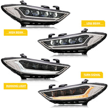 Load image into Gallery viewer, inginuity time LED Headlights for Hyundai Elantra 2017 2018 Red Demon Eyes Sequential Start-up Animation Front Lamps