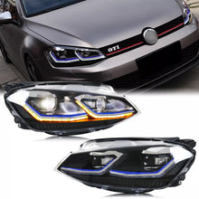 Load image into Gallery viewer, inginuity time LED Gti Headlights for Volkswagen VW Golf 7 MK VII 2015 2016 2017 Blue Line Front Lamps Assembly