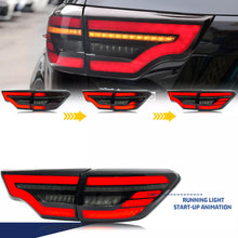 Load image into Gallery viewer, inginuity time LED Tail Lights for Toyota Highlander 2014-2019 Start-up Animation Sequential Turn Signal Rear Lamps Assembly
