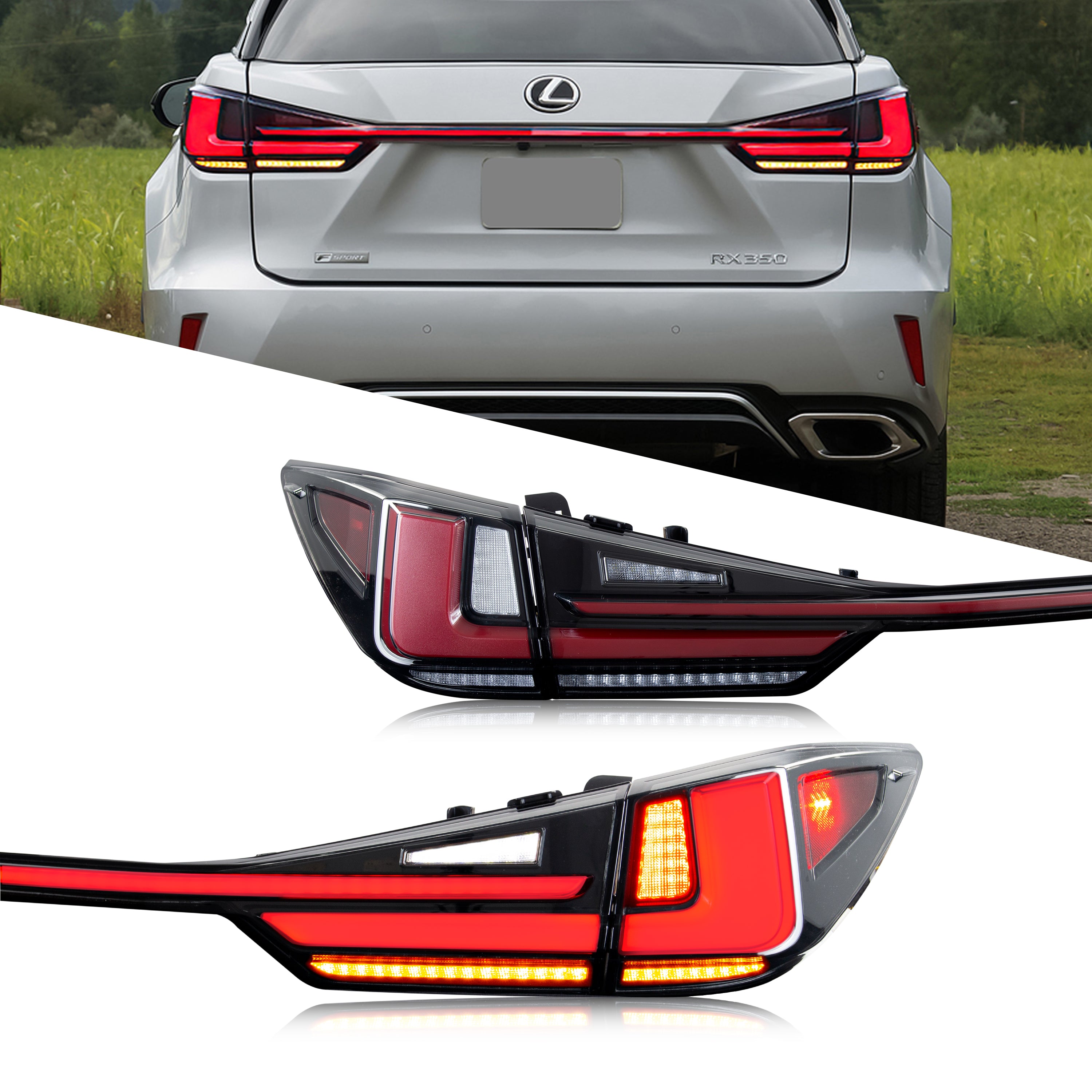 inginuity time LED Facelift Tail Lights with Trunk Lamp for Lexus