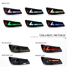 Load image into Gallery viewer, inginuity time LED RGB Tail Lights for Lexus IS250 IS350 ISF 2006-2013 APP Control Rear Lamps Assembly