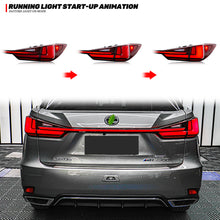 Load image into Gallery viewer, inginuity time LED Facelift Tail Lights with Trunk Lamp for Lexus RX450 RX350 2016-2021 Switchback Start-up Animation Rear Lamps Assembly