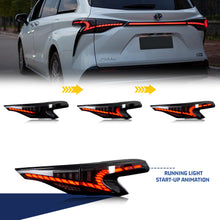 Cargar imagen en el visor de la galería, inginuity time LED Tail Lights & Middle Lamp for Toyota Sienna 2021 2022 2023 Start-up Animation Sequential Indicator Rear Lamps Set