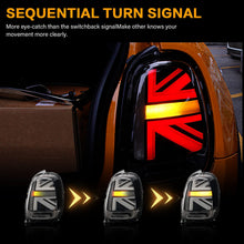 Cargar imagen en el visor de la galería, inginuity time LED Tail Lights for Mini Cooper F55-57 Union Jack Light Sequential Indicator Rear Lamp Assembly
