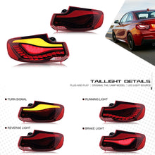 Cargar imagen en el visor de la galería, Inginuity Time LED GTS Tail Lights for BMW 2-Series M2 F22 2014 2015 2016 2017 2018 2019 2 Sery Coupe Convertible Red F23 F87 OLED Start-up Animation Sequential Indicator Rear Lamps Accessary