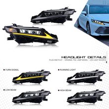 Load image into Gallery viewer, inginuity time LED Lexus Triple Beam Headlights for Toyota Camry 2018-2023 Front Lamps Assembly Accessary
