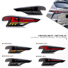 Cargar imagen en el visor de la galería, inginuity time LED Tail Lights & Middle Lamp for Toyota Sienna 2021 2022 2023 Start Up Animation Sequential Turn Signal Rear Lamp Assembly
