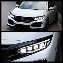 Load image into Gallery viewer, inginuity time LED 4 beams Headlights for 2016-2021 Honda Civic 10TH Gen Sedan Coupe Hatchback Type R Start up Animation Sequential Indicator Front Lamps Assembly