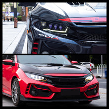 Load image into Gallery viewer, inginuity time LED 4 Projectors Headlights for 2016-2021 Honda Civic 10TH Gen Sedan Coupe Hatchback Type R Start Up Animation Sequential Turn Signal Accessary